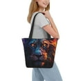thumbnail image 2 of Salouo Forest Cool Lion for Shoppers Tote for Women Foldable Handbags with Big Capacity Casual One-Shoulder Shopping Bag Hobo Bags Fit for Office/Shopping/Park, 2 of 6