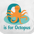 thumbnail image 4 of Inktastic O is for Octopus Monogram Boys or Girls Baby Bib, 4 of 4