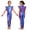 Blue, variant on Girls Metallic Full Body Unitard Dance Leotard One Piece Bodysuit Sparkly Disco Jazz Dance Jumpsuit Red 8