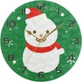thumbnail image 5 of Dreamtimes Christmas Snowman Wall Clock, Silent Non Ticking Battery Operated Creative Decorative Round Clock for Kitchen, Living Room, Bathroom, Home School Office, 10 Inch, 5 of 7