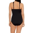thumbnail image 3 of Embrace Your Curves™ By Miracle Brands® Women's and Women's Plus Sloane Keyhole Front One Piece Black Swimsuit, 3 of 8