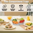 thumbnail image 4 of CNKOO Serveur de Condiments Réfrigérés avec 4 Compartiments Conteneur de Service Réfrigéré Clair avec Couvercle Réutilisable Plateau de Glace Partie Portable Plateau de Garniture Réfrigéré Station de Garniture Réfrigérée pour la Maison, 4 of 6