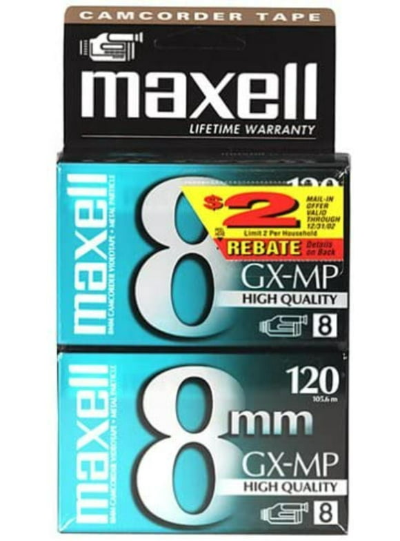 Maxell P6-120 GX-MP Camcorder Tapes, 2 Pack, High quality, extremely durable 8mm camcorder videotape By Visit the Maxell Store
