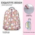 thumbnail image 5 of Cute Cartoon Rose with Dog Bulldog Backpack for School,Cute School Bag,Schoolbag with Adjustable Shoulder Straps & Padded Back,15.3"x11"x7.1".﻿, 5 of 6