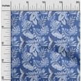 thumbnail image 2 of oneOone Cotton Flex Medium Blue Fabric Tropical Leaf Diy Clothing Quilting Fabric Print Fabric By Yard 40 Inch Wide, 2 of 5