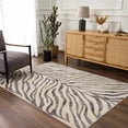 thumbnail image 6 of Hauteloom Zebra Animal Zebra Print Runner Rug for Living Room Hallway, Kitchen - Distressed Faded Style - Cream, Black, White, Beige, Grey - 2'7" x 7'3" (2x8), 6 of 15