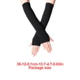 thumbnail image 3 of Billuyoard 1 par de guantes sin dedos para niña, guantes de punto cómodos de estilo Simple, cubiertas de brazo para niñas, cubierta de mano para al Suministros térmicos Negro Billuyoard HA059148-01, 3 of 6