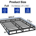 thumbnail image 2 of 7 Inch Box Spring Full Size Bed Base, Heavy Duty Metal Full Mattress Foundation with Fabric Cover, Easy Assembly, 2 of 6