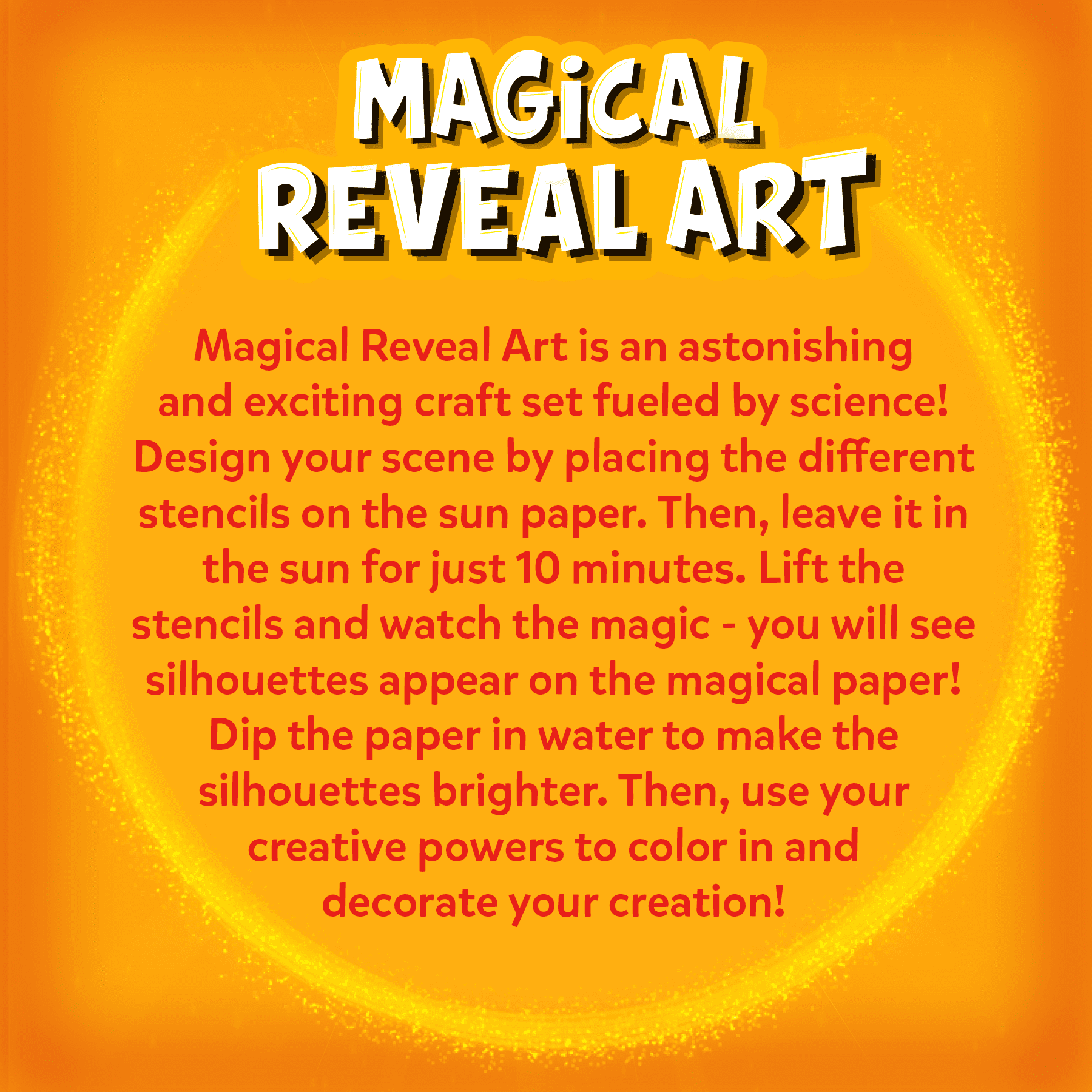 Skillmatics Paper Art Kit - Magical Reveal Art, STEM Craft Kit for Kids with Decorative Paper, Stencils & Markers, Create with Light, Mess-Free, Indoor Fun, Gift for Ages 4 to 12