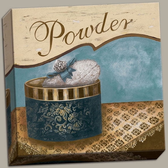 Canvas Bath Accessories I Elegant Make-Up Room Vintage Powder Bedside Popular Bathroom Giclee 12x12