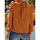thumbnail image 3 of Tops de Manga Larga con Cuello Alto para Mujer Blusa Elegante Suelta Informal Tops ANGGREK Otros, 3 of 6