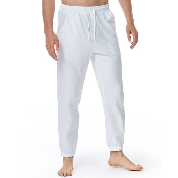 Eagokdc Wide Leg Sweatpants Men Casual Loose Drawstring Gym Elastic Waist Athletic Big And Tall Pant With Pockets Size S-3XL