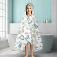 thumbnail image 6 of Princess Pattern Hooded Bath Towel，60"x35" for Ages 3 To 12 Kids, Quick Dry Lightweight Soft Microfiber Hood Beach Towel Cover Up for Kids, 6 of 7