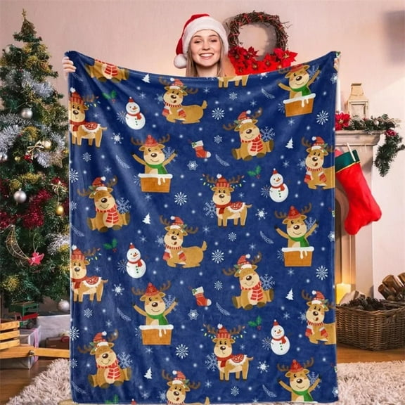 Christmas Microfiber Super Soft Throw Blankets for Bed Bedspread Sofa Decorative Camping Picnic Winter Warm Blanket