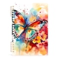 thumbnail image 2 of Butterflies Flowers Painting Ring Binder Notebook Journey Note Diary College Ruled Spiral Notebook Study Loose Leaf Paper A5 60 Pages, 2 of 8