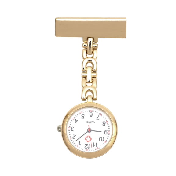 Resicozy Wrist Watches for Women Custom Nurse Personalized Watch Clip on Inverted Dial Easy Reading Watch Gold