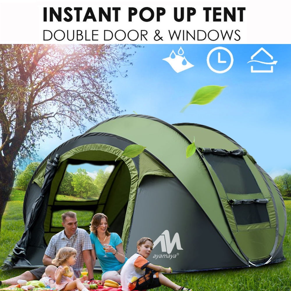 3/4 Person Instant Pop Up Tents Auto Dome Shelter,IClover Automatic