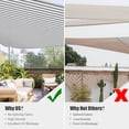 thumbnail image 5 of Yescom 28Ft Triangle Sun Shade Sail Canopy 97% UV Block Commercial Carpark Pool Camping Playground Outdoor Gray+White, 5 of 11