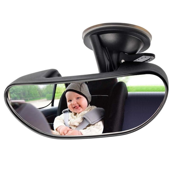 GES - Espejo retrovisor ajustable de 360 grados, ventosa de refuerzo para coche, 5.9 x 2.2 pulgadas,