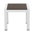 thumbnail image 2 of Pangea Home Breeze Modern Aluminum Frame Patio Side Table in White/Gray, 2 of 4