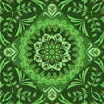 thumbnail image 1 of Ahgly Company Machine Washable Indoor Square Transitional Deep Emerald Green Area Rugs, 5' Square, 1 of 7