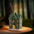thumbnail image 3 of Ceramic Houses With LED Lights Glowing Tabletop Decor Village Set Scene Prop For Party And Celebrations, 3 of 8