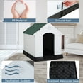 thumbnail image 6 of YRLLENSDAN 34" Dog House Outdoor Insulated Dog Houses for Winter Igloo Dog House with Air Vents & Elevated Floor Waterproof Plastic Dog Houses for Small Medium Large Dogs,Green, 6 of 7