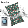 thumbnail image 5 of Kdxio Cotton Pillow Cases 14"x20" Pillowcases,Soft and Breathable Bedroom Pillow Cases-Santa Hat Joy Green Festive-No Pillow Core, 5 of 5