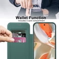 thumbnail image 3 of Dteck Magnetic for Google Pixel 9 Pro XL Case 2024, Compatible with MagSafe, Full Body Flip Folio Wallet Case with FID Blocking Card Slot, Anti-Scratch Clear Back Cover for Pixel 9 Pro XL,Deep Green, 3 of 6