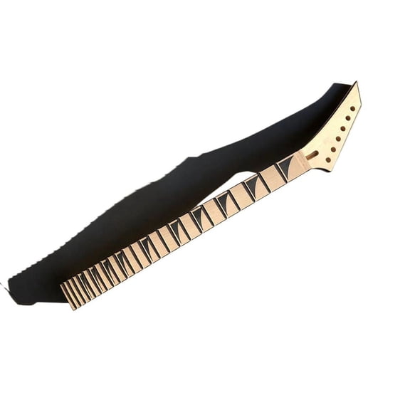 Maple Guitar Neck Reverse 24 fret 25.5 inch Shark Fin Inlay Locking Nut