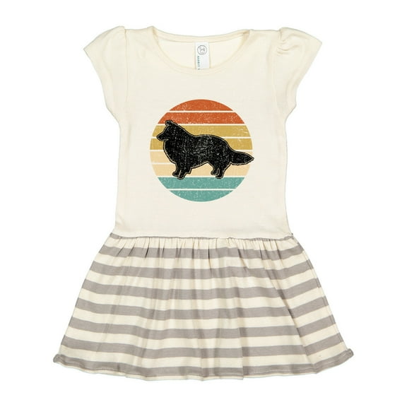 Inktastic Sheltie Dog Gift Retro Gift Toddler Girl Dress