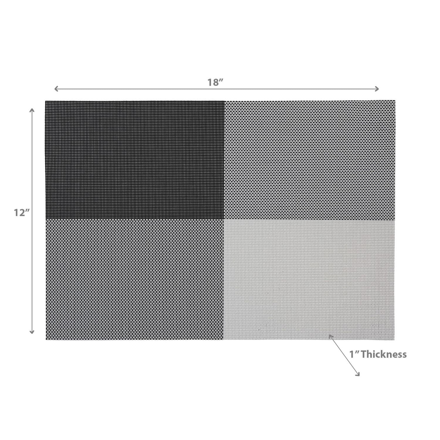 Vinyl Placemat Tempo Black - Set of 12