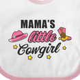 thumbnail image 4 of Inktastic Mamas Little Cowgirl with Cowgirl Hat and Boots Girls Baby Bib, 4 of 4