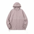 thumbnail image 5 of Men's Sunscreen Jacket Lightweight Breathable Solid Coat Plus Size | Fishing Sun Protection Hoodie Nylon Spandex Quick Dry UPF 50+ Outdoor Hiking Camping Travel | Zenithor,Purple XL, 5 of 7