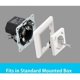 thumbnail image 4 of 2-Pack White USB Wall Outlet with 2 Sockets, Compatible with System 55, Brilliant White Finish, 4 of 4