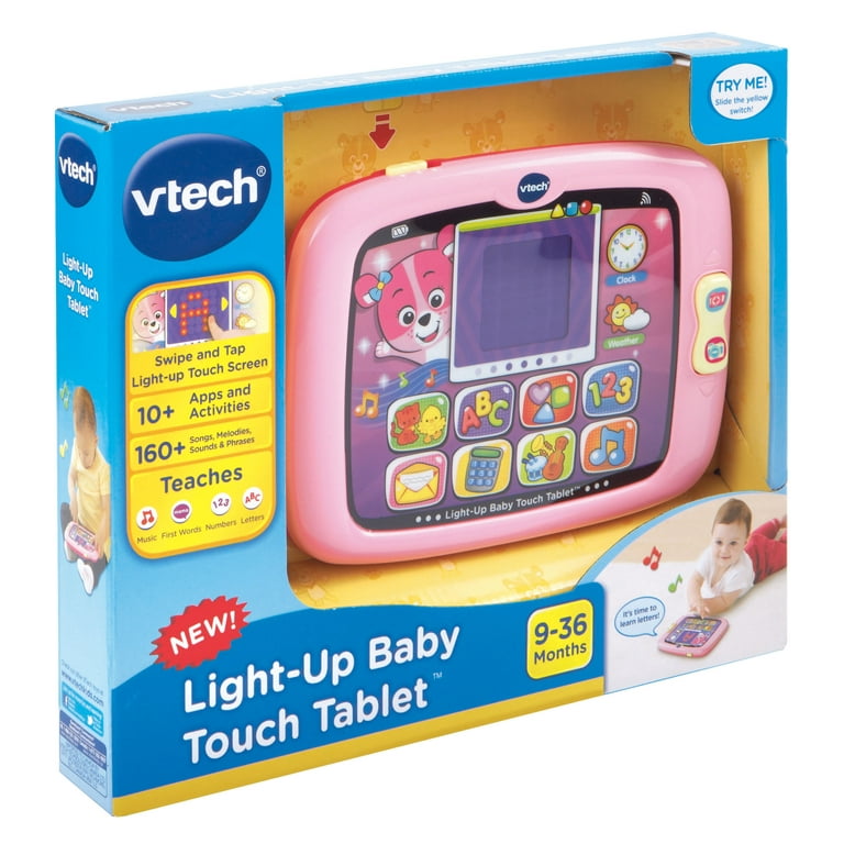VTech Light-Up Baby Touch Tablet, Learning Toy for Baby, Pink