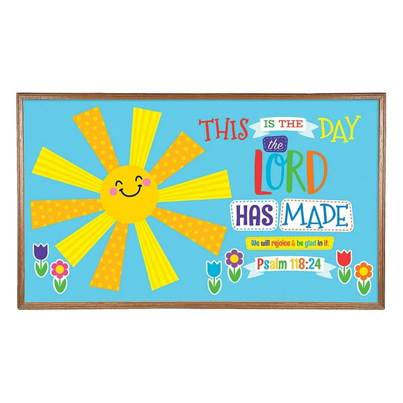 Fun Express The Day the Lord Has Made Bulletin Board Set, Educational, Colorful, 12 Piece