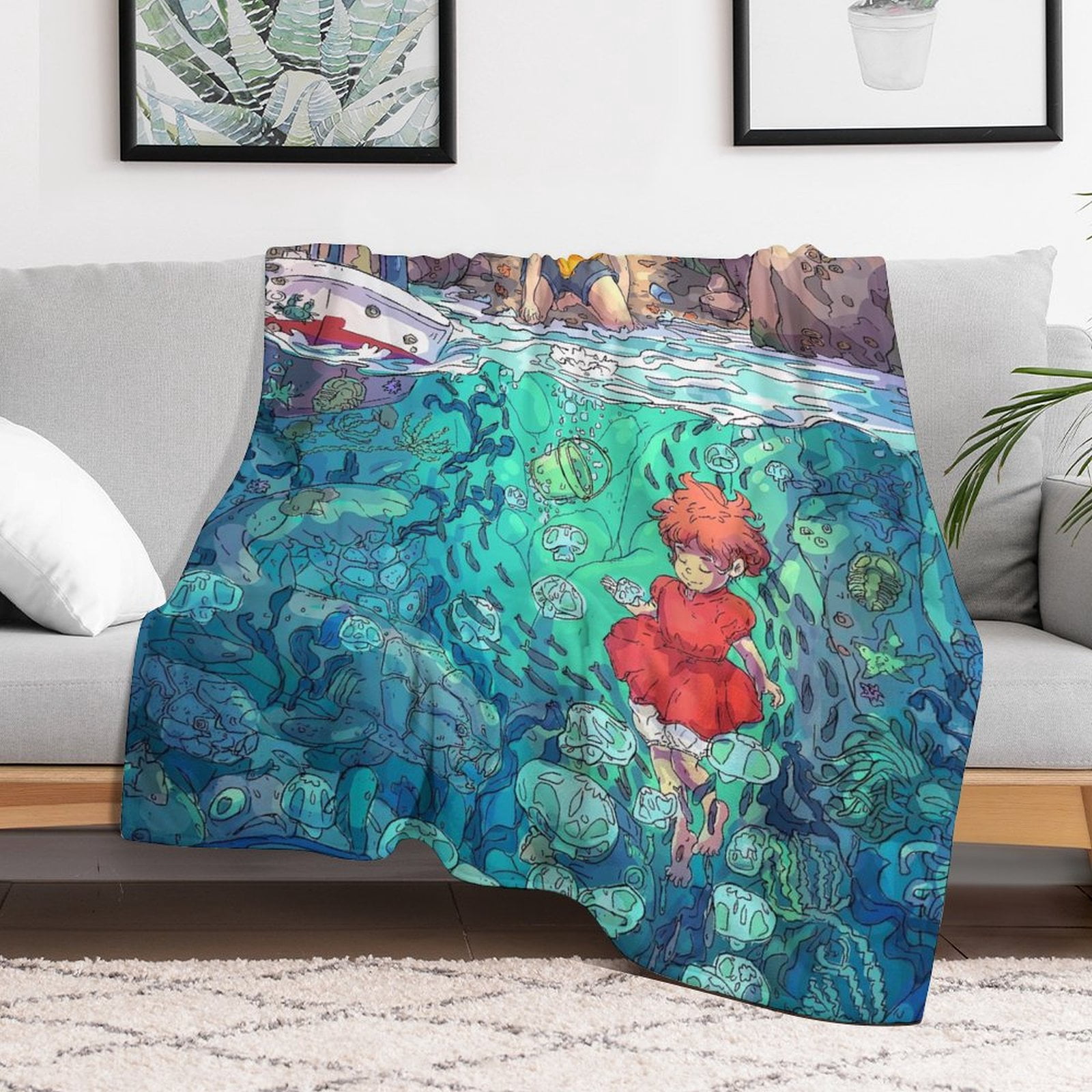 Japan Anime Blanket Plush Lightweight Soft Flannel Japanese Manga Throw Blankets for All Seasons Gifts