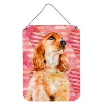 Carolines Treasures BB9793DS1216 Cocker Spaniel Love Wall or Door Hanging Prints Red 12WX16H multicolor