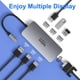 thumbnail image 2 of Adaptador USB C a HDMI dual, estación de acoplamiento 7 en 1 para Dell XPS, 2 of 7
