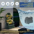 thumbnail image 2 of Haverchair 7 Tier Cascading Rock Outdoor Water Fountain, Garden Freestanding Rockery Natural Waterfall Fountains Outdoor with LED Light, Soothing Tranquility Fountains for Home Garden Yard, 24"H, 2 of 10