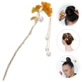 thumbnail image 2 of Horquilla con borlas de hoja de Ginkgo, horquilla para el pelo de estilo antiguo, horquilla china para el pelo para mujer, 2 of 4