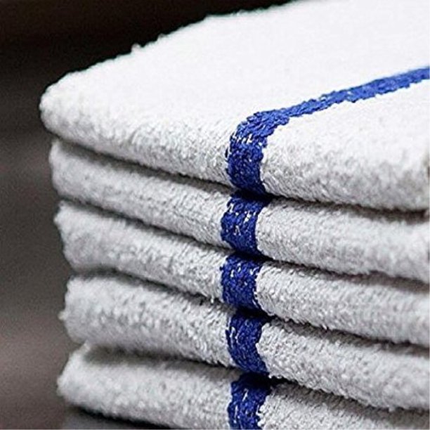 Bar Mop Cleaning Towels 12 Pack 16 X 19 Inch Cotton Terry Absorbs Lot Of Water