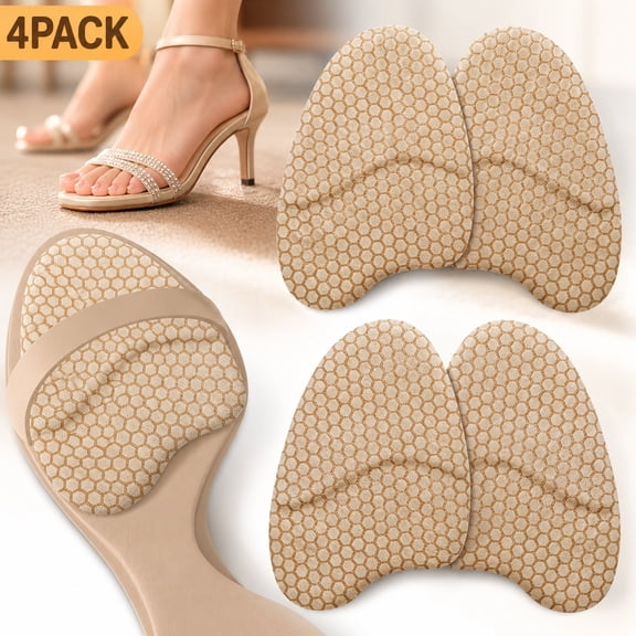 Metatarsal Pads Women, Ball of Foot Cushions for Women, Heel Inserts for Women, Heel Pads for Shoes, (2 Pairs Foot Pads) High Heel Comfort Pads, Anti Slip, Invisible Design