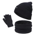 thumbnail image 2 of Men Women Scarf Gloves Set Warm Soft Thick Thermal for Outdoor Sports Black, 2 of 7