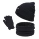 thumbnail image 2 of Conjunto de guantes y bufanda de algodón grueso y cálido para invierno, ideal para ciclismo, senderismo, escalada y actividades al aire libre. Negro, 2 of 7