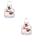 thumbnail image 3 of Delantal de cocina navideño Yuarrent 2piezas muñeco de nieve de navidad, 3 of 6