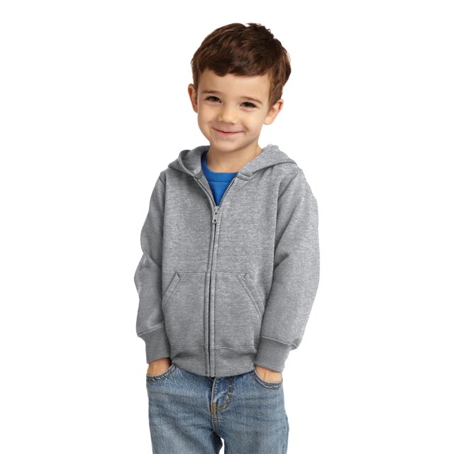 Sudadera con capucha y cremallera completa de tejido Fleece Core para ni?os peque?os de Port & Company?. CAR78TZH Puerto & Compa??a CAR78TZH