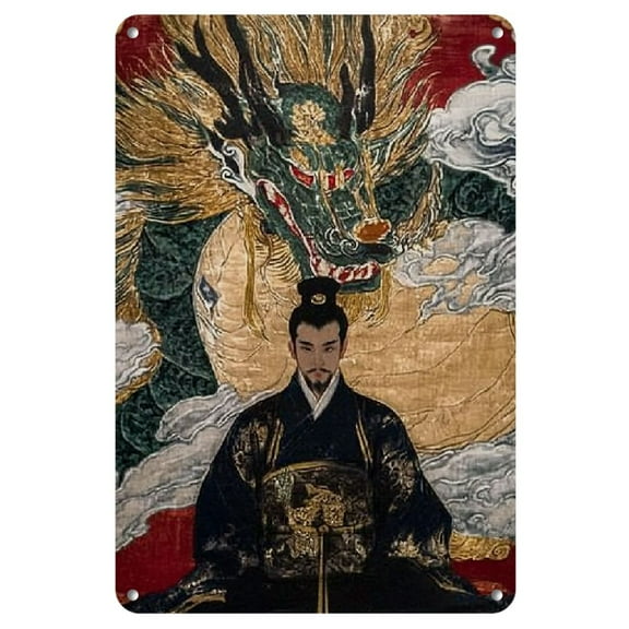 Vintage-Inspired Iron Tin Art Painting, 8x12" - Frameless Metal Wall Decor for Home & Office