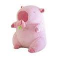 thumbnail image 2 of Lindo animal de peluche de Figuras de peluche de para adultos y niños Carpincho melocotonero rosa, 2 of 9